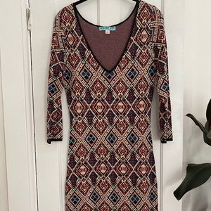 Francesca’s Collections Midi Bodycon Dress; S